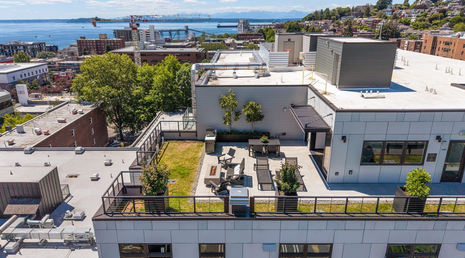 aerial building view