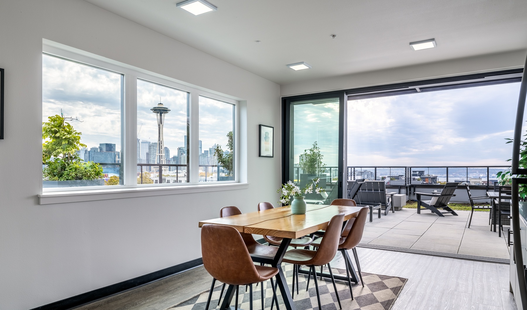 table and chairs with outdoor patio